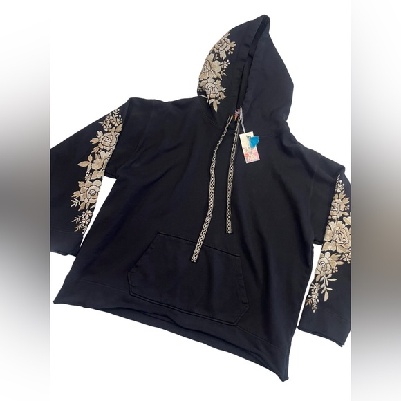 Johnny Was Olenna Floral Embroidered Oversized Hoodie NWT Size XL - Picture 6 of 13